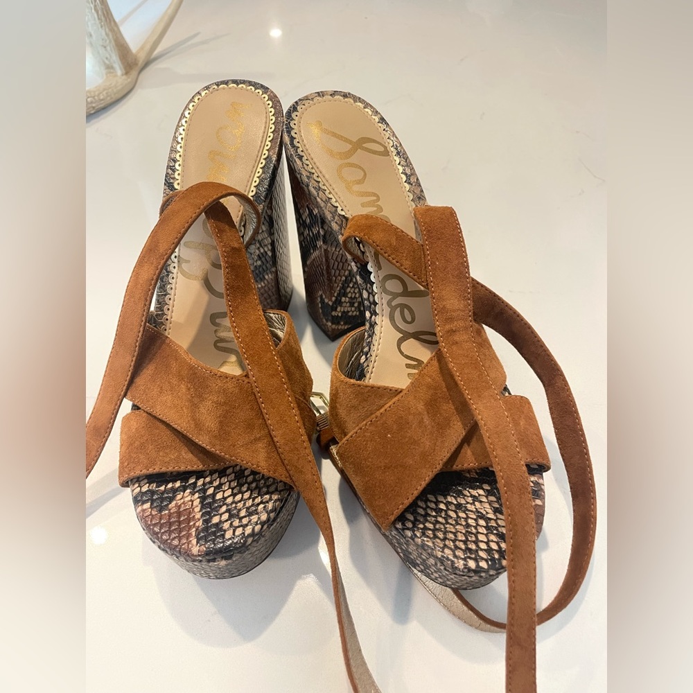 Platform Snake Skin Heels